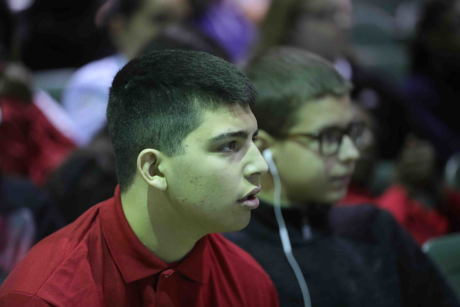Meteorologist Joe Martucci at Vineland High School